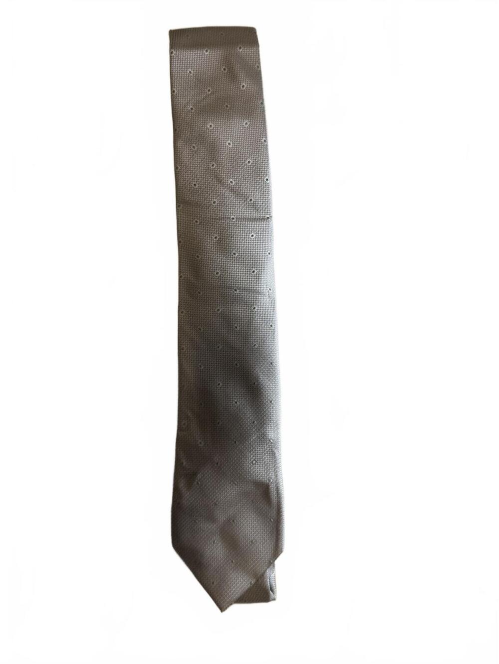 Calvin Klein Men's Silver Patterned Tie
